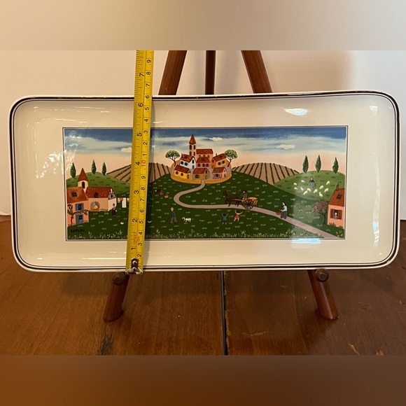 Villeroy & Boch Naif 13 Inch Serving Platter Sandwich Tray & 2 Salad Plates - Picture 4 of 11